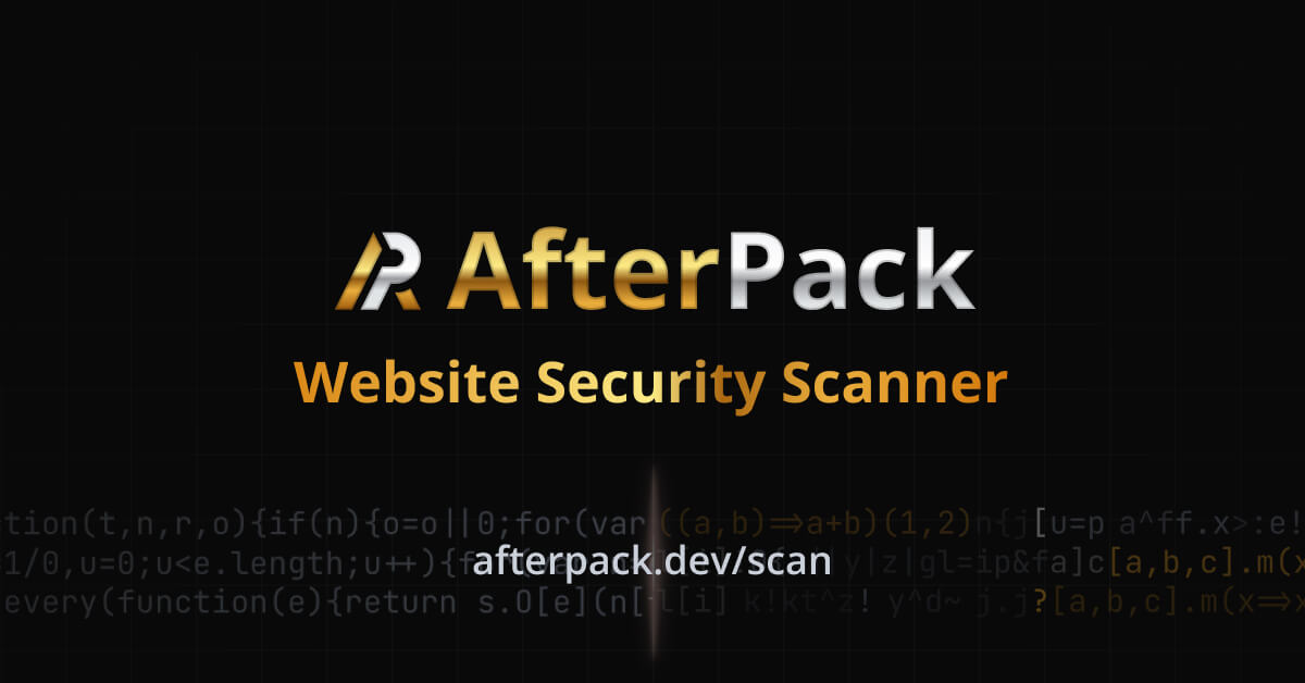 Free Website Security Scanner | AfterPack Security Score